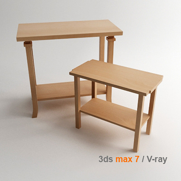 3d design coonley end table model - Coonley Nesting End Table by lajhar